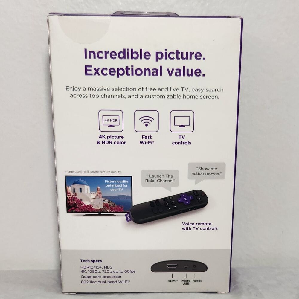 Roku Express 4K Plus HDR Steaming Player 2022 Brand New - Picture 3 of 7